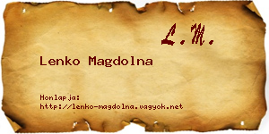Lenko Magdolna névjegykártya