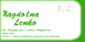 magdolna lenko business card
